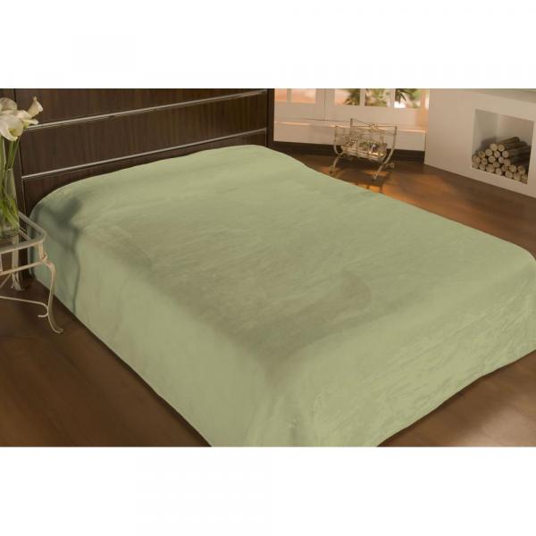 Cobertor Casal Microfibra Liso 2,20x1,80m Verde Folha - Camesa