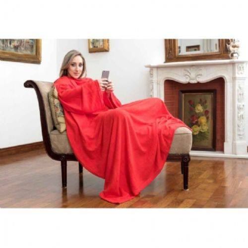 Cobertor Tv com Mangas 1.60x1.30m - Vermelho