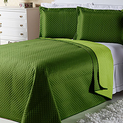 Cobre-leito Dual Color Solteiro com Porta-travesseiro Bandeira e Verde Orb