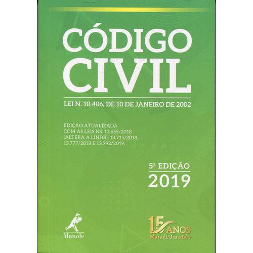 Tudo sobre 'Código Civil - 5ª Edição (2019)'