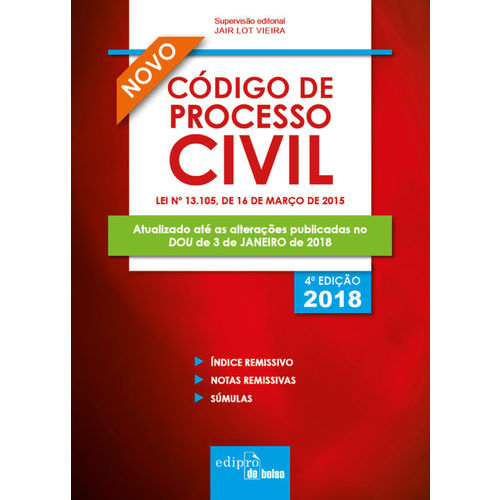 Código de Processo Civil 2018 – Mini