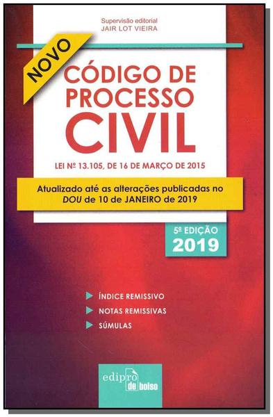 Código de Processo Civil - 05Ed/19 - Mini - Edipro