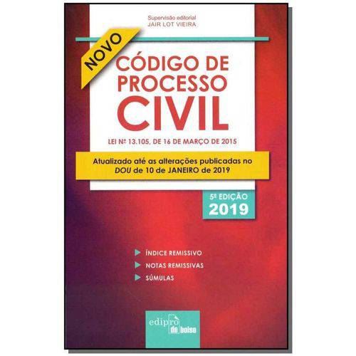 Código de Processo Civil - 05ed/19 - Mini