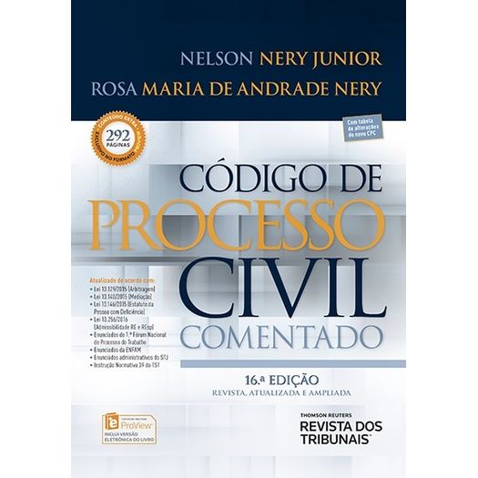 Codigo de Processo Civil Comentado - Nery - Rt - 16 Ed