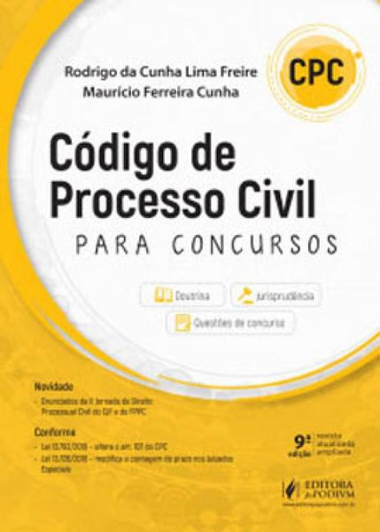 Codigo de Processo Civil para Concursos - 2019 - Juspodivm