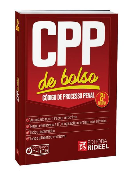 Código de Processo Penal - CPP de Bolso - 2020 - Rideel