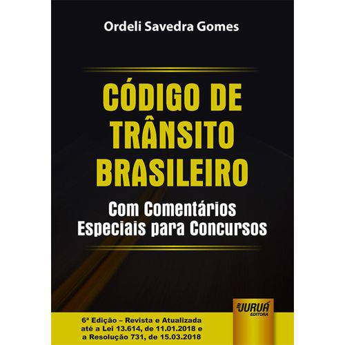 Código de Trânsito Brasileiro - 6ª Edição (2018)