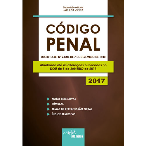 Codigo Penal - Atualizado 2017 - 01ed/2017