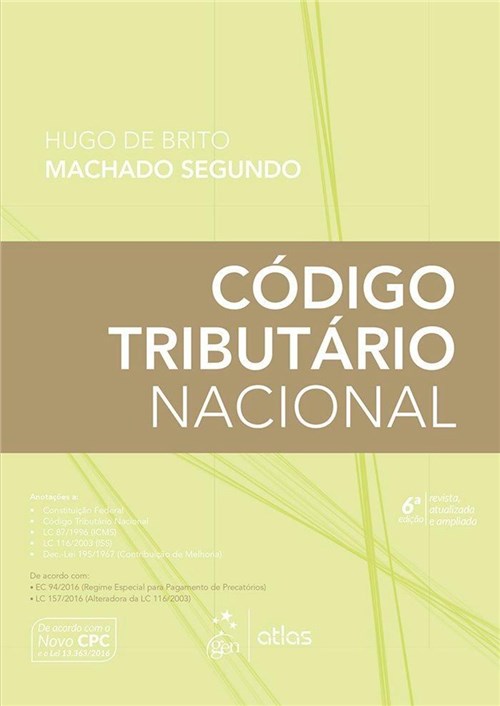 Código Tributário Nacional - 6ª Ed. 2017