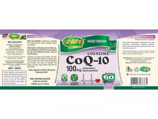 Coenzima CoQ 60 Cápsulas Unilife