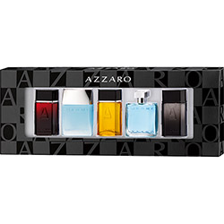 Coffret Miniaturas Azzaro Pour Homme, Elixir, Chrome, Chrome Sport, Night Time 7ml