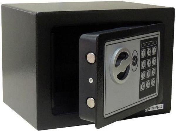 Cofre Eletrônico Digital Senha ou Chave 23x17x17cm Modelo 17EDA para Pousada, Hotel e Residencias - Wap