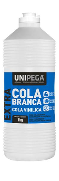 Cola Branca Extra 1kg Unipega - CAIXA COM 6 UNIDADES