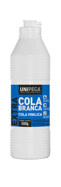 Cola Branca EXTRA 500g Unipega - CAIXA COM 12 UNIDADES