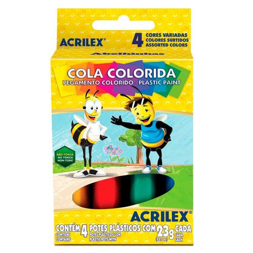 Cola Colorida 4 Cores Acrilex 23g