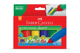 Cola Colorida 6 Cores 25Grs (Faber Castell)