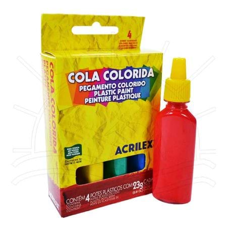 Cola Colorida Acrilex - 4 Cores