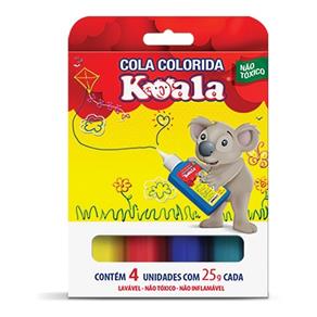 Cola Colorida Escolar Koala C/ 4 Cores - Delta