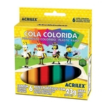 Cola Colorida 23g Acrilex Com 6 Cores
