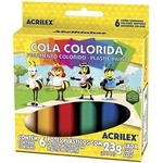 Cola colorida 23g c/06 cores Acrilex