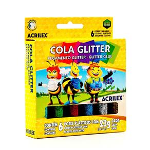 Cola Colorida Glitter 6 Cores Sortidas Acrilex