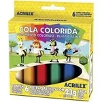 Cola Colorida 23 Grs C/6 - Acrilex