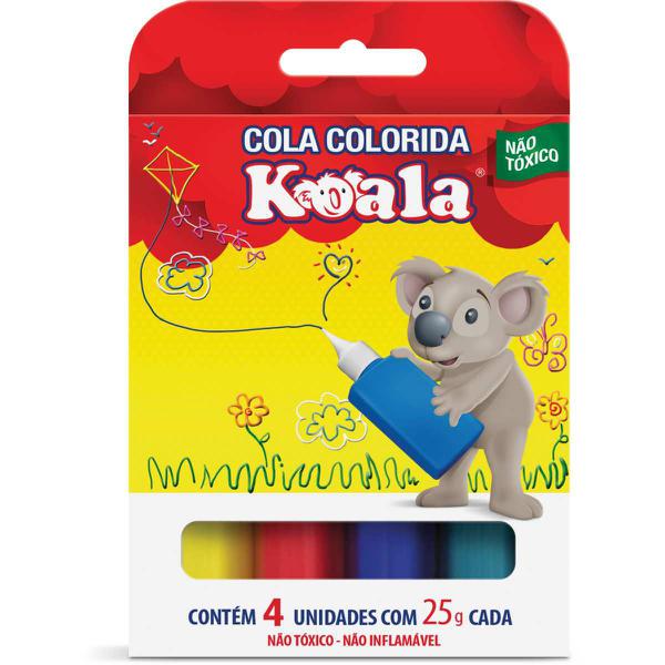 Cola Colorida Koala com 04 Cores 25G - Delta