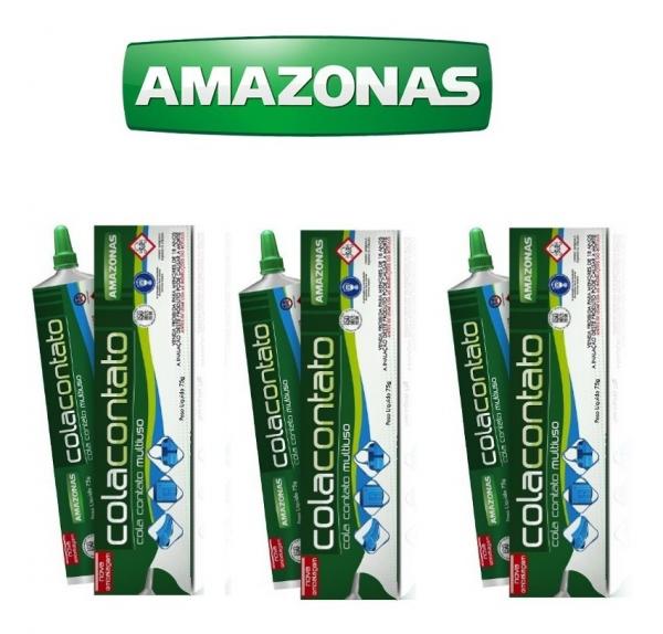 Cola Contato Amazonas Kit C/12 Bisnaga de 75g - Amazonas Indústria e Comércio