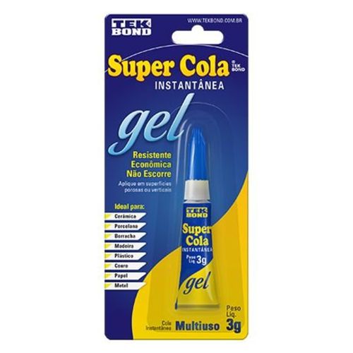 Cola de Alta Resistencia Super Cola Gel 2gr. Blister Tekbond Dp.c/24