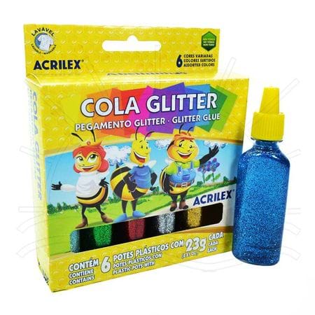 Cola Glitter Acrilex - 6 Cores
