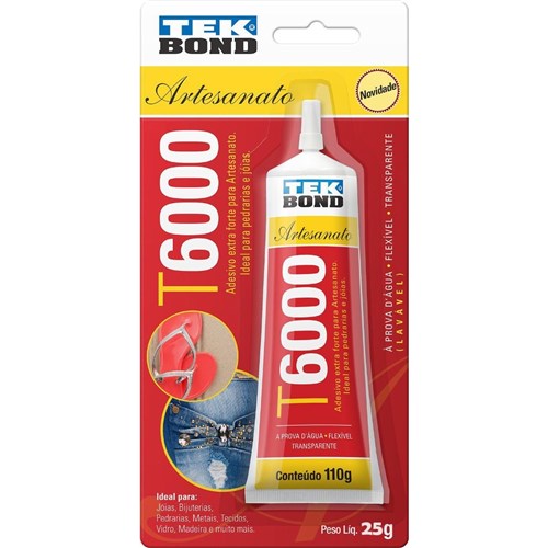 Cola Permanente P/ Artesanato Tekbond T6000 25G Blister - 24357002502
