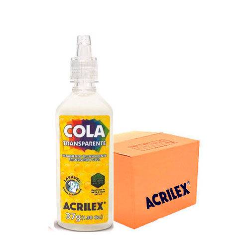 Cola Transparente Acrilex 37g com 108 Unidades