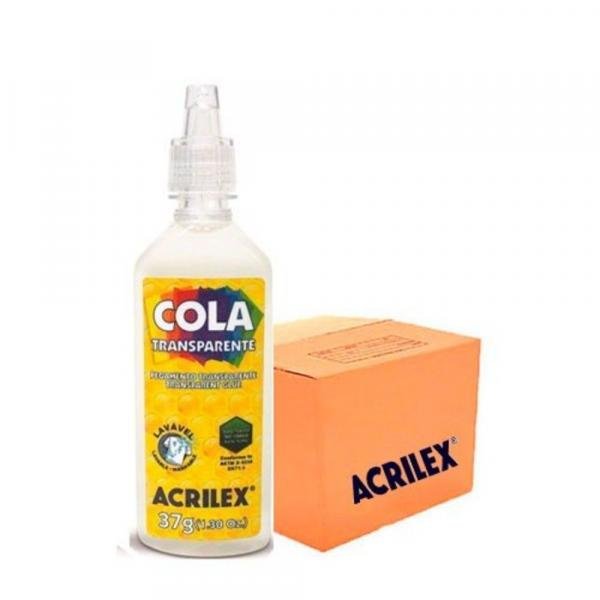 Cola Transparente Acrilex 37g com 108 Unidades