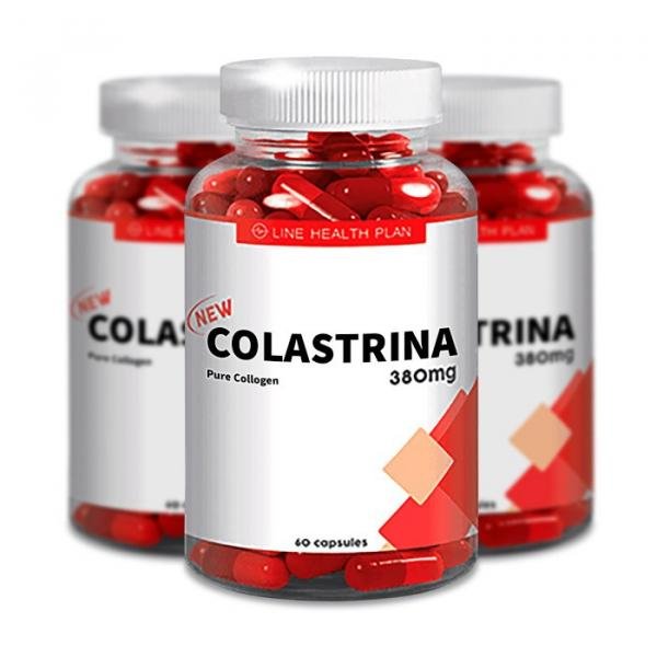 Colágeno Colastrina 60 Cápsulas 380mg Kit com 3 Frascos
