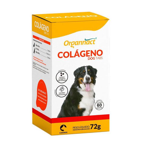 Colágeno Dog Tabs Suplemento para Cães - Organnact (60 Tabletes)