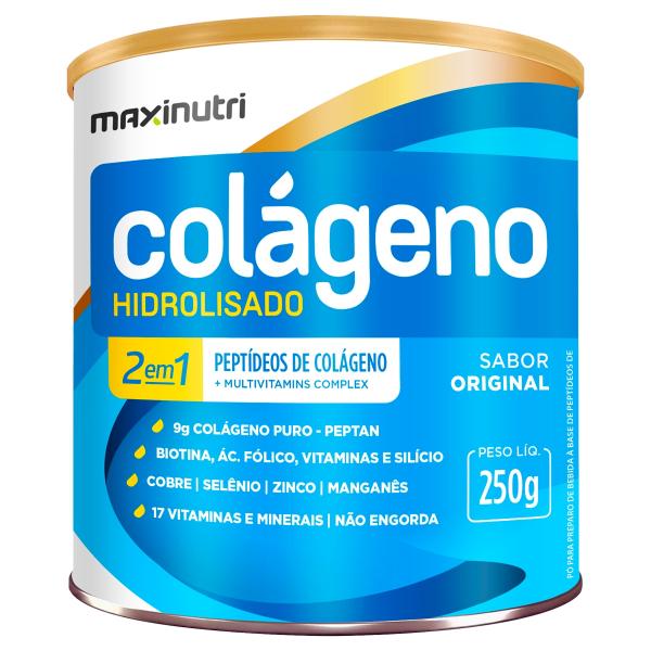 Colageno Hidro 2 em 1 Lata 250g Original Maxinutri