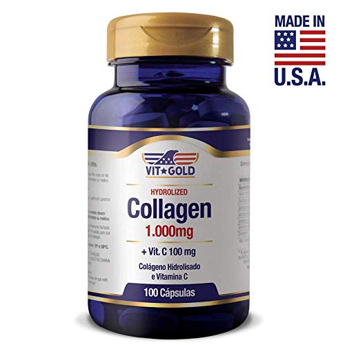 Colágeno Hidrolisado 1.000mg com Vitamina C - 100 Cápsulas