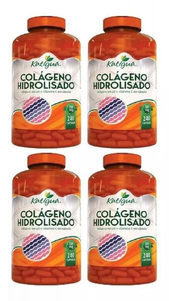 Colágeno Hidrolisado 960 Cápsulas 500mg C/ Vitamina C Anvisa - Katigua