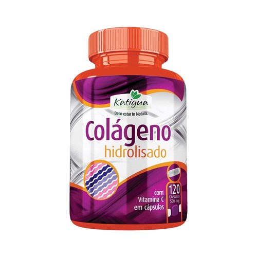 Colágeno Hidrolisado com Vitamina C - 120 Cápsulas - Katigua
