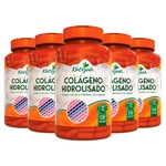 Colágeno Hidrolisado com Vitamina C - 5 un de 120 Cápsulas - Katigua