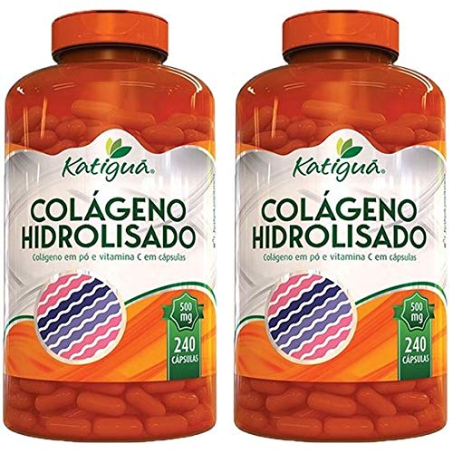 Colágeno Hidrolisado com Vitamina C - 2 Un 240 Cápsulas Katigua …
