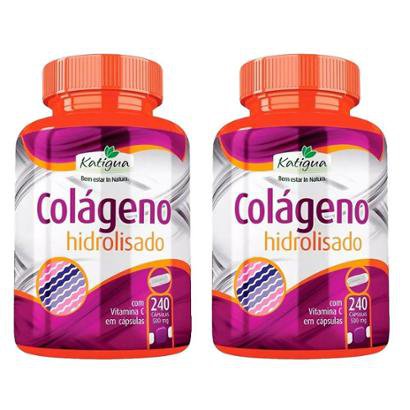 Colágeno Hidrolisado com Vitamina C - 2x 240 Cápsulas - Katigua