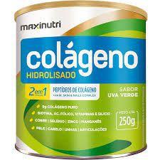 Colágeno Hidrolisado 2 em 1 250g em Pó Uva Verde Maxinutri