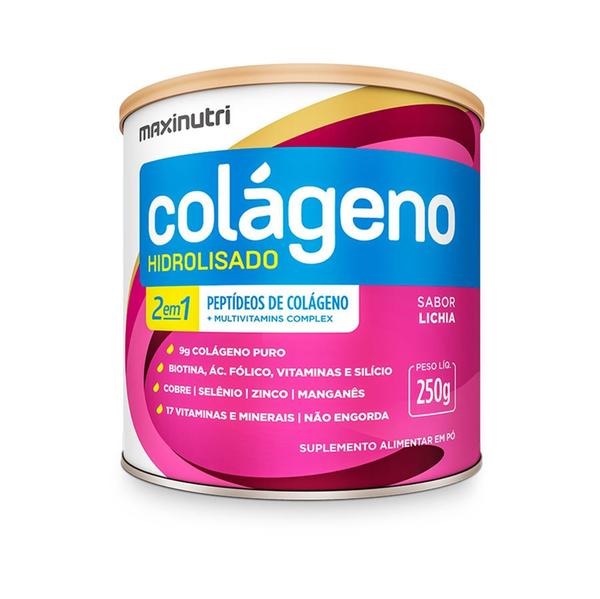 Colágeno Hidrolisado 2 em 1 250g Lichia - Maxinutri