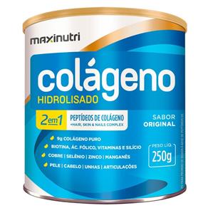 Colágeno Hidrolisado 2 em 1 - 250g Sabor Natural - Maxinutri