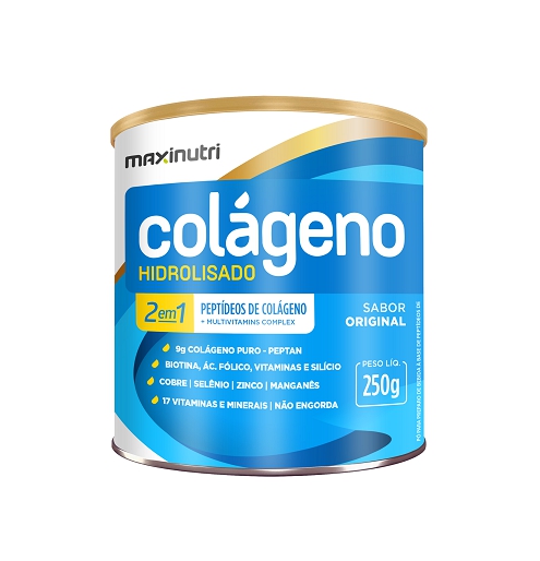 Colágeno Hidrolisado 2 em 1 - Maxinutri - Original - 250g