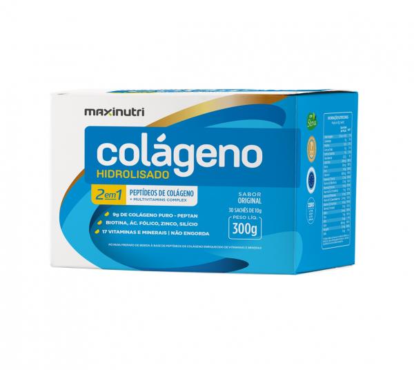 Colágeno Hidrolisado 2 em 1 - Original Sache 30x10g - Maxinutri
