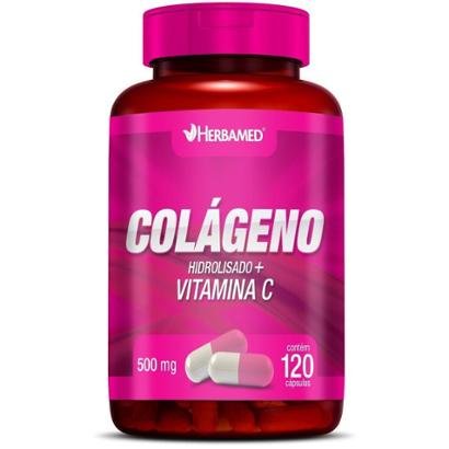 Colageno Hidrolisado + Vitamina C. 500mg 120 Cápsulas Herbamed
