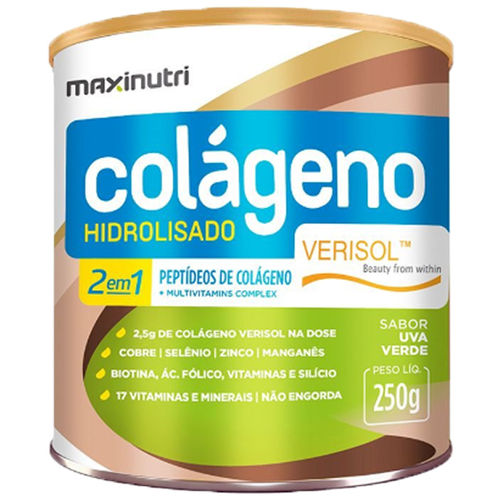 Colágeno Hidrolisado 2x1 Verisol Uva Verde 250g Maxinutri