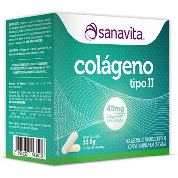 Colágeno Sanavita Tipo 2 30 Cápsulas